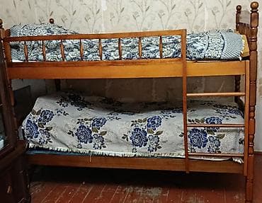 Oğlan və qız üçün, İşlənmiş, Çarpayı, Matrassız, Siyirməsiz, Taxta