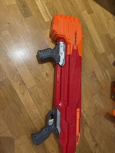 oyuncag: NERF N-Strike Mega TwinShock dart blaster bele giymete bu nerf cox — 1