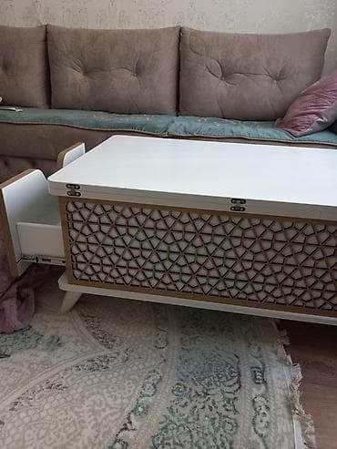 stol taxta: Qonaq masası, İşlənmiş, Transformer, MDF, Kvadrat masa — 3