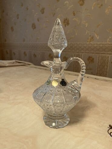 yuxuda qab qaşıq yumaq: Kristal süfrə dəsti - Zərif naxışlı, kəsim ornamentli iri kristal — 8