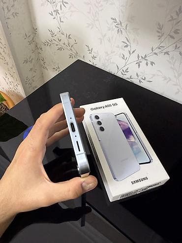 telefon j2: Samsung Galaxy A55 5G, 256 GB, rəng - Ağ, İki sim kartlı — 6