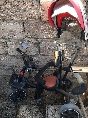 mtb velo: Uşaq üçtəkərli velosiped – valideyn idarəetməli model - Rəng: qara — 2