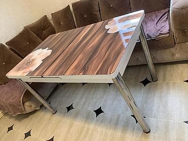otag qapilar: Mətbəx masası, Transformer, Şüşə, Dördbucaq masa — 3