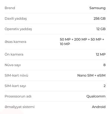 samsung adaptor: Samsung Galaxy S22 Ultra, 256 GB, rəng - Boz, Barmaq izi — 2