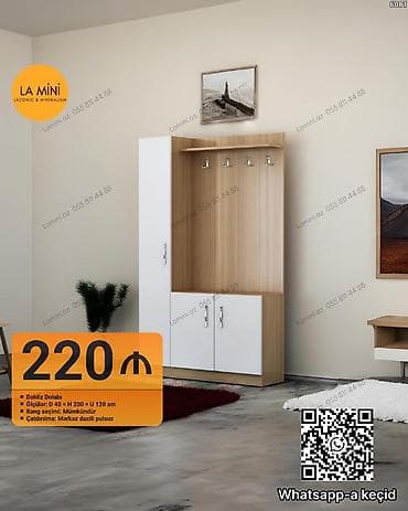 itmiş eşyalar: 2 qapılı, Rəngli, Digər material, Açılan, Düz dolab — 1