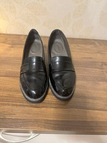 Qara qadın loaferləri Təmiz dəri Ortopedik ayakkabı👍👍👍 - Material — 1