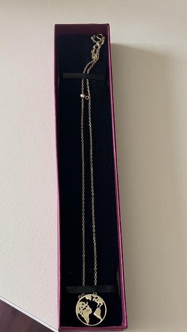 Бижутерия: GÜMÜŞ 925, hediyyeli qutu qiymete daxiıdir Qolye – Dünya xəritəsi — 1
