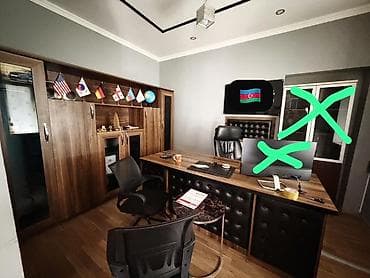 Ofis mebeli dəsti Tərkibi: - Böyük rəhbər masası: taxta teksturalı