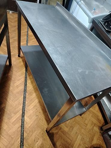 Paslanmaz poladdan dəmir mətbəx stolu Restoran, kafe, şirniyyat evləri — 1