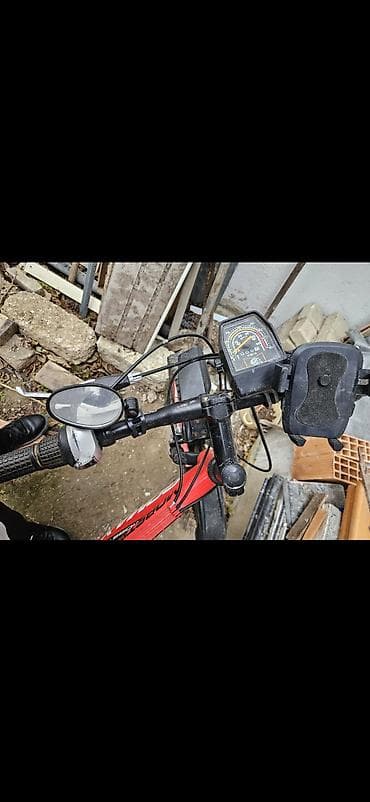 GOMAX dağ velosipedi - Rəng: qırmızı-qara - Çərçivə: amortizatorlu