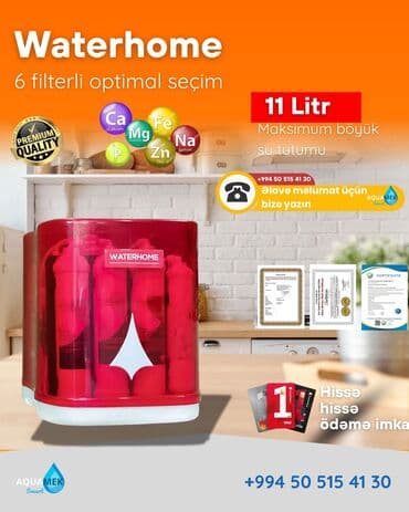 akvafor su filtri: Daxili kreditlə hissəli ödəniş faizsiz 🫶 Aquamek – Türkiyə istehsalı — 1