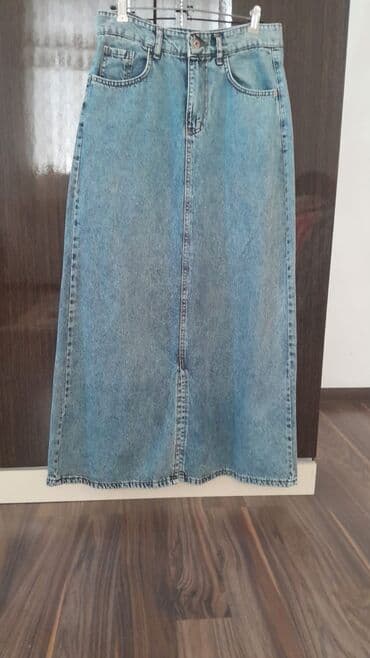 çiçəkli ətəklər: Maksi Ətək, Mavi, Cins, S — 2