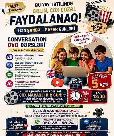 qeyri resmi isler: Xarici dil kursu, İngilis dili, Böyüklər üçün, Daşıyıcı ilə — 1