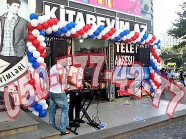 Achilishda Sharlarla Dizayn bezedilme xidməti. Helium ve adi sharlarla