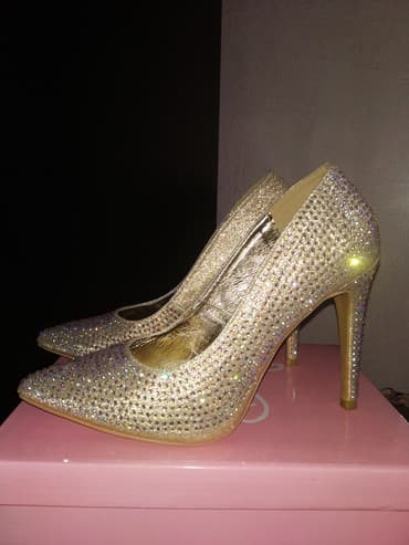 Tuflilər, Ölçü: 38, rəng - Qızılı, İşlənmiş — 1