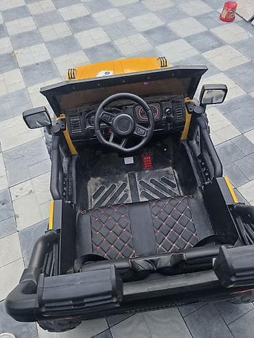 sari batinka: Uşaq üçün elektrikli off-road maşın - Korpus: sarı-qara rəngli, SUV — 5