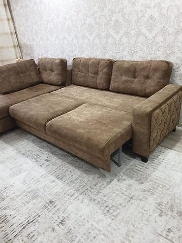 krep parca: Künc divan – çevrilən model - Forma: L‑şəkilli künc. - Rəng/material — 1