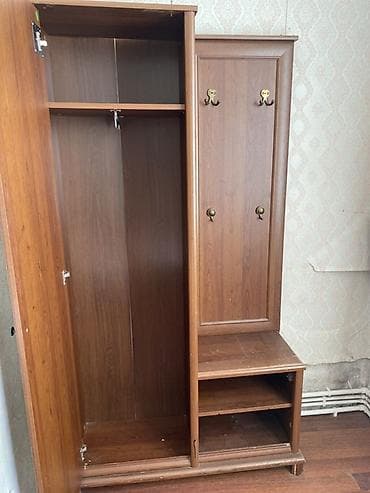 ucuz dolab: Dəhliz üçün kombinə edilmiş şkaf-komod - Material: taxta/laminat, qoz — 1