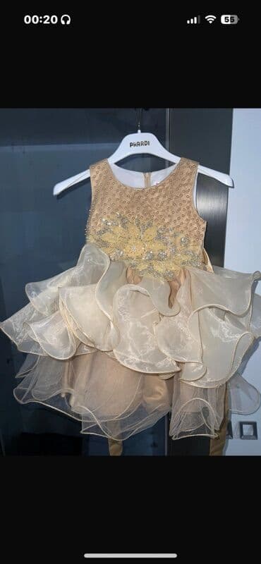 şifon don: Qız uşağı üçün dəbdəbəli ziyafət paltarı - Marka: Phardi (askarqa — 1