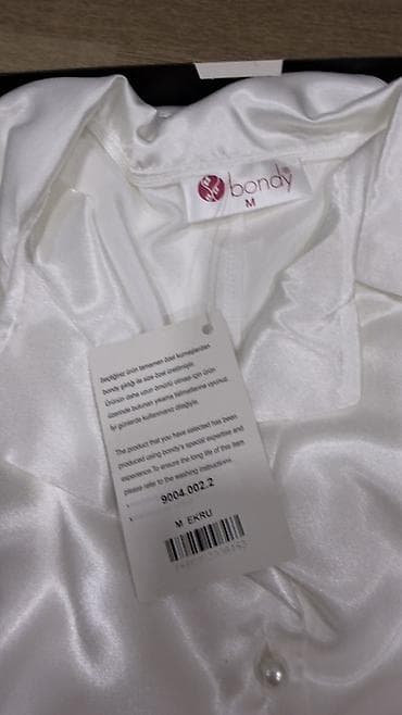 birja com masaj: Bondy Lingerie qadın pijama dəsti – model 9004, rəng: ekru (açıq — 4