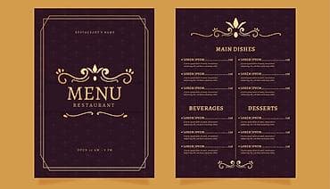 qrafik dizayn: Menyuların dizayn olunması və çapı — 3