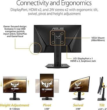 manitor güzgü: ASUS TUF Gaming monitor (144hz) - Model: ASUS TUF Gaming VG259 - — 9