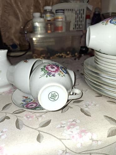 coffe: Qəhvə dəsti, rəng - Ağ, Farfor, 6 nəfərlik, Almaniya — 4