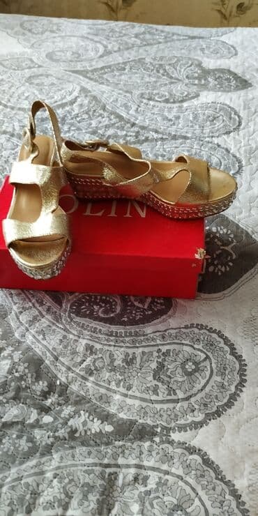 basanoşkalar 2024: Ölçü: 36.5, rəng - Qızılı, İşlənmiş — 2