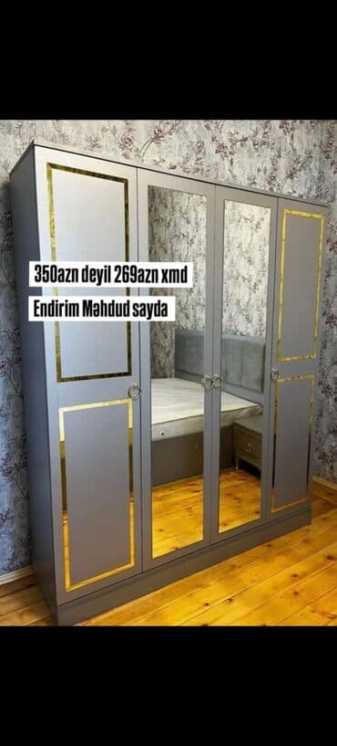 polkalı şkaf: Açılan, 4 qapılı Düz dolab, Şifonyer — 6