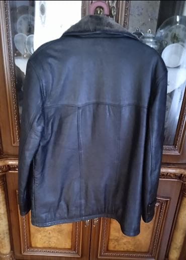 milli geyimlər: Kişi dərisi gödəkçə - Material: təbii dəri - Rəng: qara - Model — 2