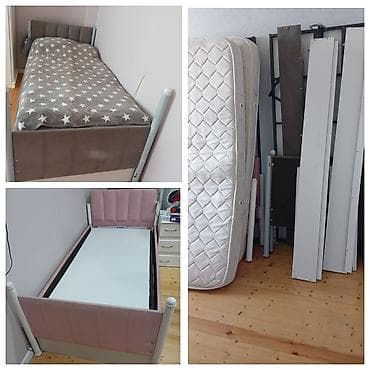 mebel satilir: Oğlan və qız üçün, Çarpayı, Bazalı, Matras ilə, Siyirməsiz — 1