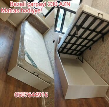 2ci əl yataq dəstləri: Yeni, Təknəfərlik çarpayı, Bazalı, Matras ilə, Siyirməsiz, Azərbaycan — 4