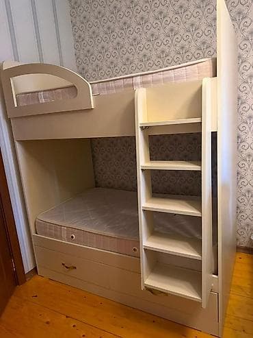paltar rəfi: Oğlan və qız üçün, Yeni, Çarpayı, Matras ilə, Siyirməli, MDF — 4