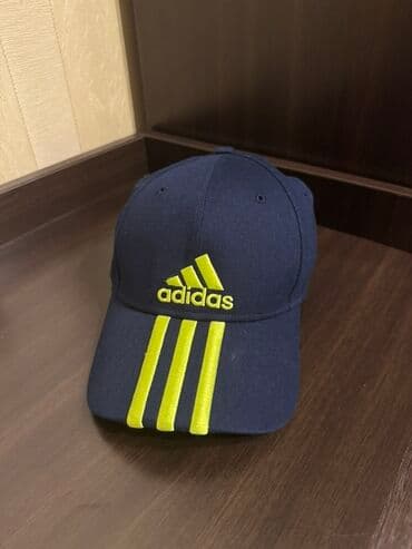 kişilər ucun dəri papaqlar və kepkalar: Kepka, Adidas, One size, rəng - Göy — 1