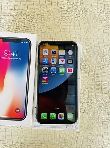 4s iphone: IPhone X, 64 GB, Space Gray, Zəmanət, Simsiz şarj, Face ID — 2
