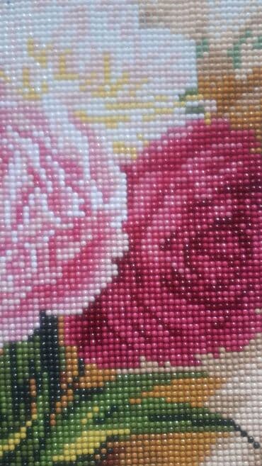 продам картины: Готовая алмазная мозаика ПИОНЫ. Нужно лишь вставить в рамку. Стразы — 6