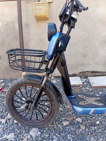 электроскутер купить в баку: Elektrik skuter/siklomotor - Rəng: mavi-qara - Ön tərəfdə iri metal — 3