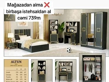 Mebel: Təknəfərlik çarpayı, Dolab, Yeni — 1