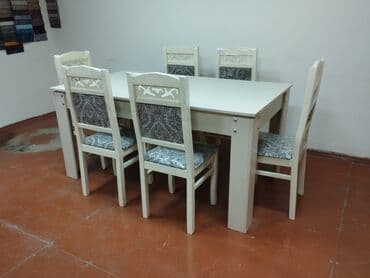 Masa və oturacaq dəstləri: Endirim olunub. Stol 4 stul dest 170 Azn. Stol 6 stul dest -230 Azn — 7