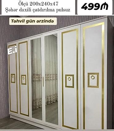 6 qapılı dolab Yep yeni 499 azn rəng seçimi var çatdırılma var — 1