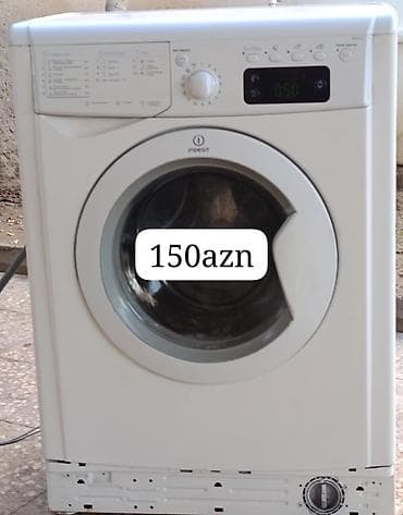 manitorlar masin: Indesit ön yükləməli paltaryuyan maşın - Rəng: ağ - Ön şüşəli lyuk — 1