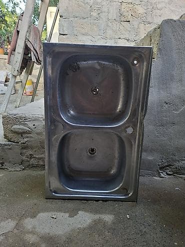 Düzbucaqlı Mətbəx çanağı, Şkafsız, Paslanmaz polad