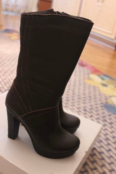 черные мужские сапоги: Размер: 36, цвет - Капучино, Новый — 4