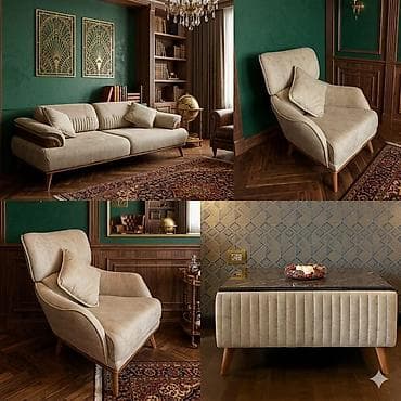 divan dəri: *Divan+2 kreslo 850₼* Damla firmasınındı jurnalniside var baha — 1