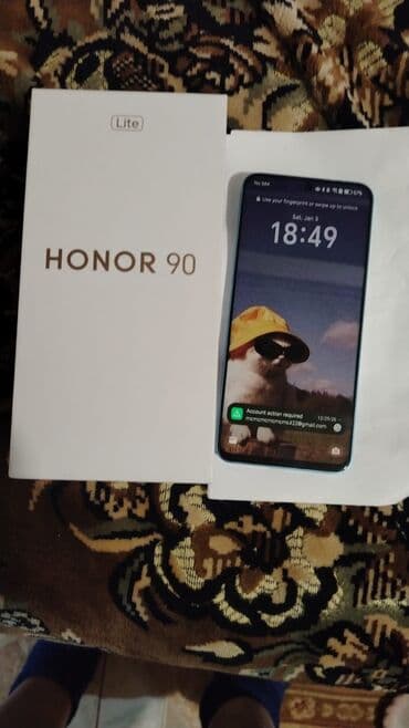 sq 90: Honor 90 Lite, 256 GB, rəng - Mavi, Barmaq izi — 2