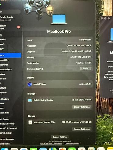 Apple MacBook: Apple MacBook, 16 ", Intel Core i9, 512 GB — 2