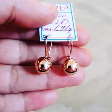 qaş sabitləyici: Sırğa, Sarı qızıl, 585 Əyar — 4