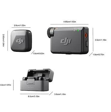 audio sistem: DJI Mic Mini – simsiz mikrofon sistemi (2TX + 1RX + Şarj Qutusu) — 1