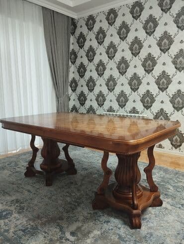 dairevi masa: Qonaq masası, İşlənmiş, Açılan, Dördbucaq masa — 1