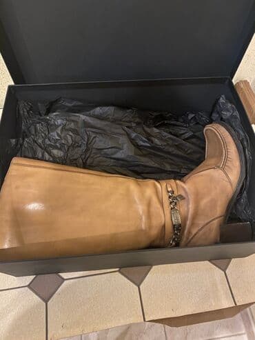 qadın çəkmələri: Çəkmə, Ölçü: 36, rəng - Bej, İşlənmiş — 4